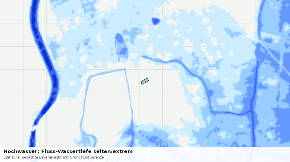 Statische Kartenansicht: Hochwasser: Fluss-Wassertiefe selten/extrem