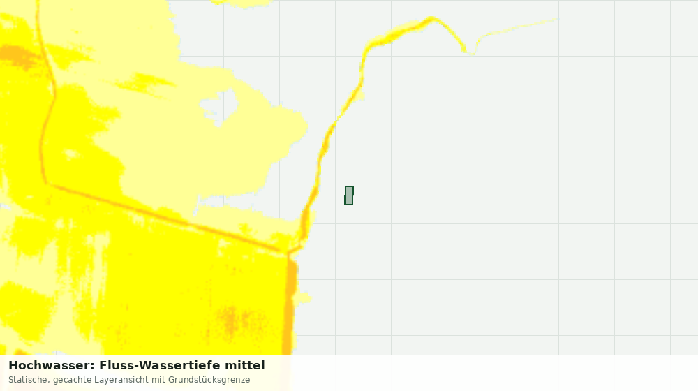 Statische Kartenansicht: Hochwasser: Fluss-Wassertiefe mittel