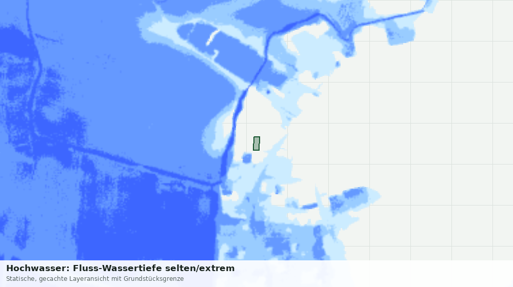 Statische Kartenansicht: Hochwasser: Fluss-Wassertiefe selten/extrem