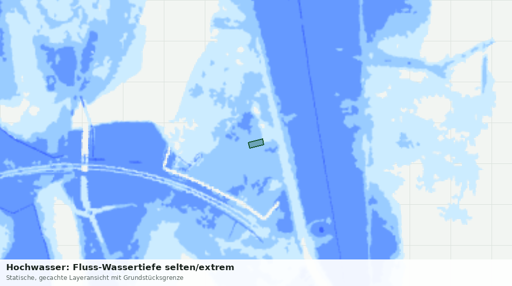 Statische Kartenansicht: Hochwasser: Fluss-Wassertiefe selten/extrem