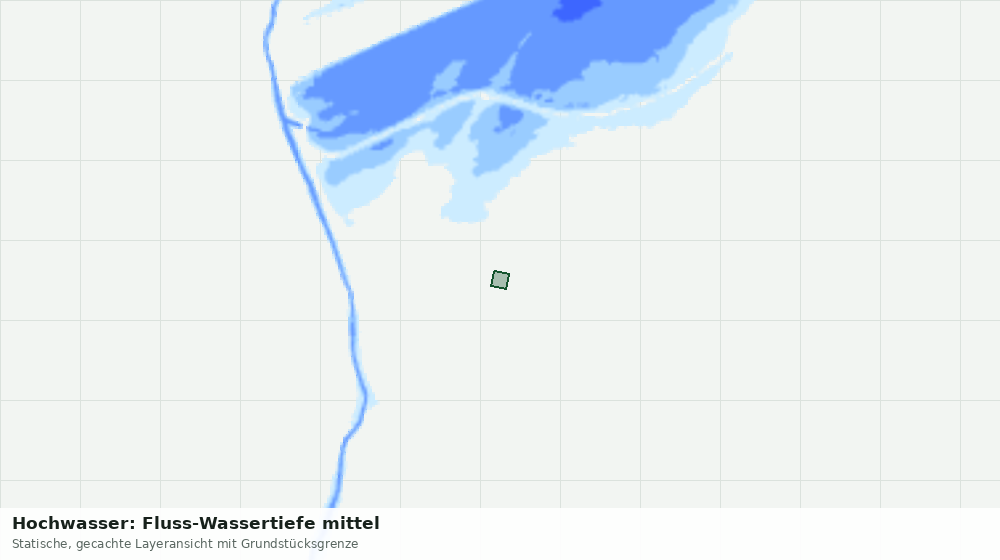 Statische Kartenansicht: Hochwasser: Fluss-Wassertiefe mittel