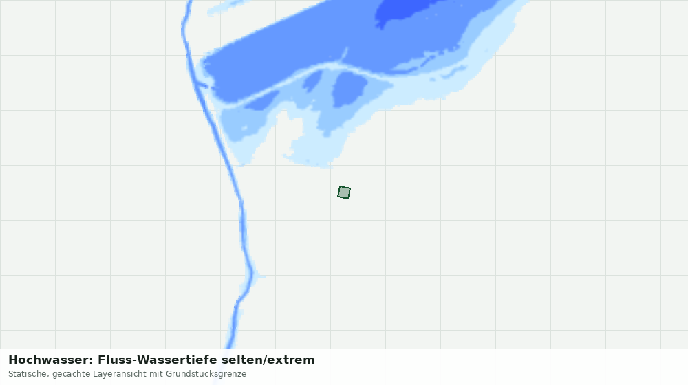Statische Kartenansicht: Hochwasser: Fluss-Wassertiefe selten/extrem