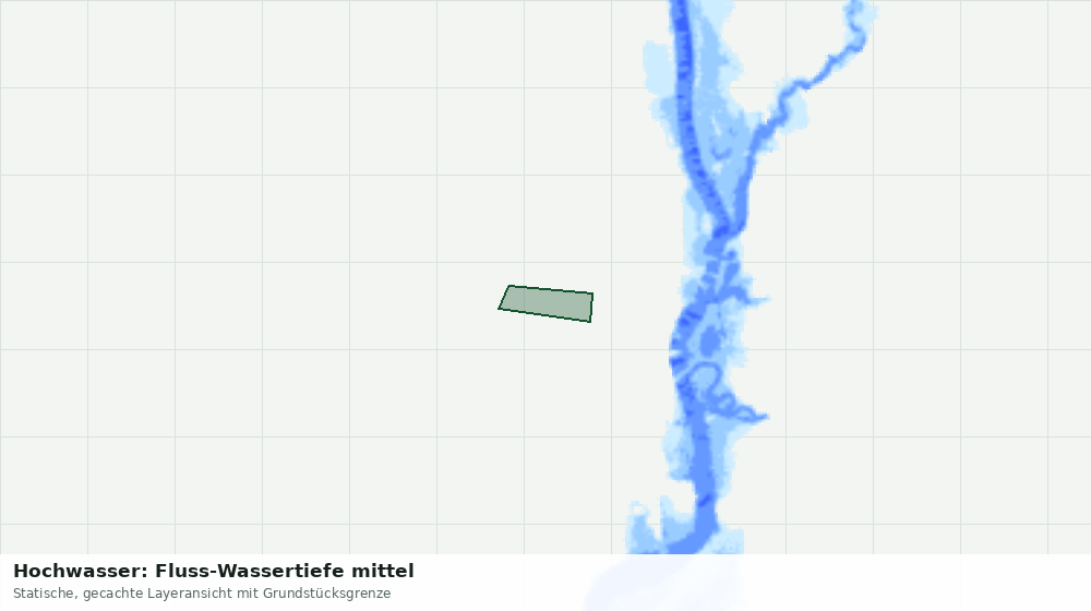 Statische Kartenansicht: Hochwasser: Fluss-Wassertiefe mittel