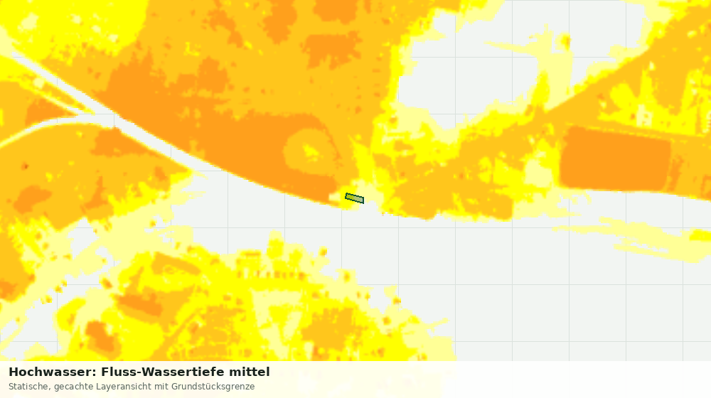 Statische Kartenansicht: Hochwasser: Fluss-Wassertiefe mittel