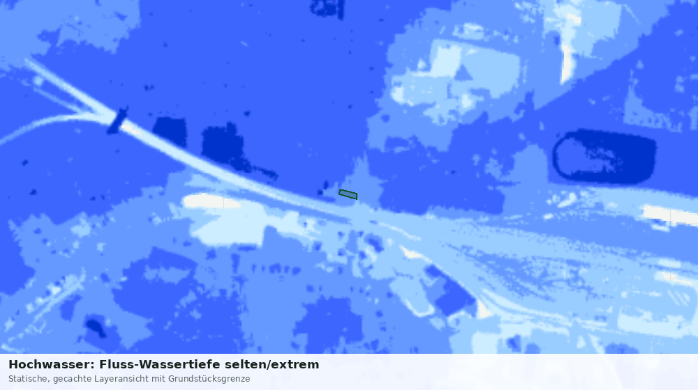 Statische Kartenansicht: Hochwasser: Fluss-Wassertiefe selten/extrem