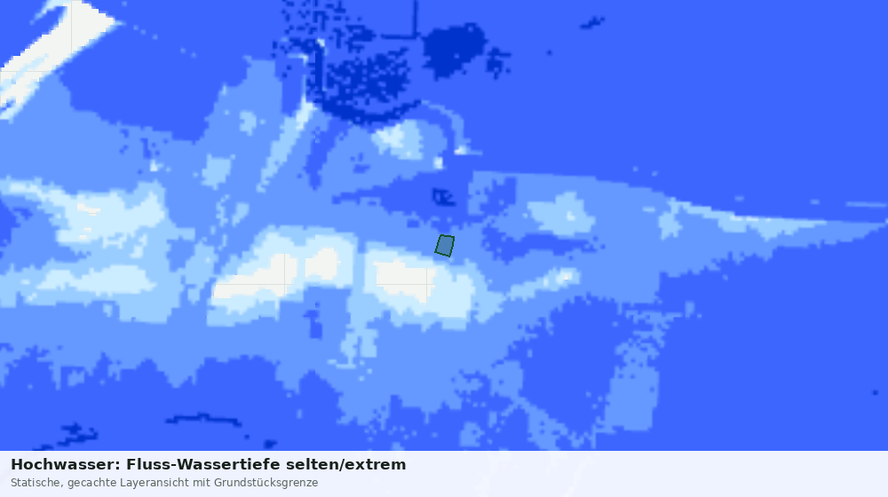 Statische Kartenansicht: Hochwasser: Fluss-Wassertiefe selten/extrem