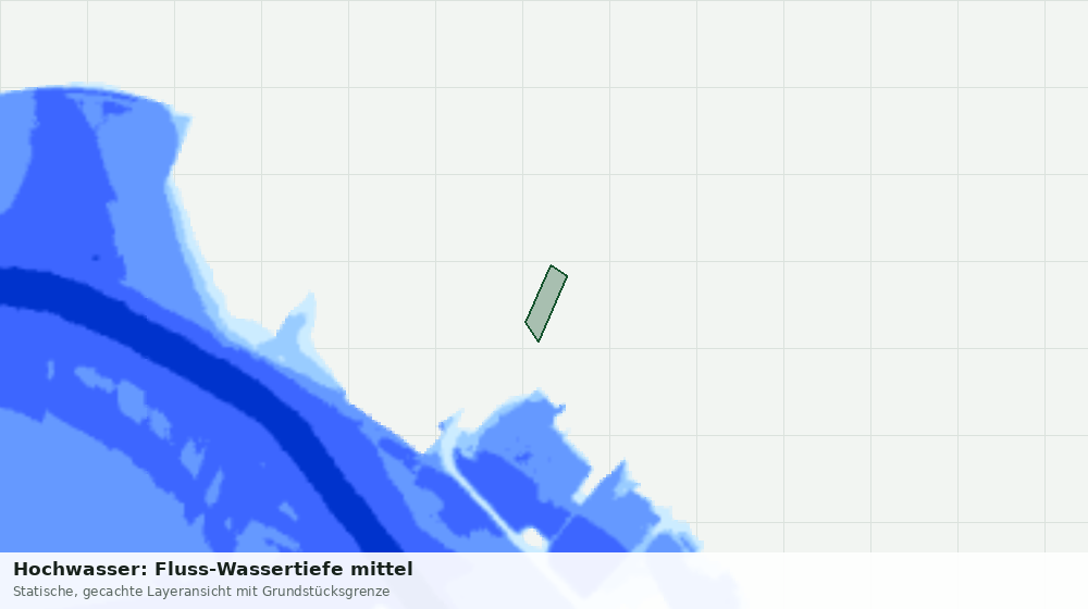 Statische Kartenansicht: Hochwasser: Fluss-Wassertiefe mittel