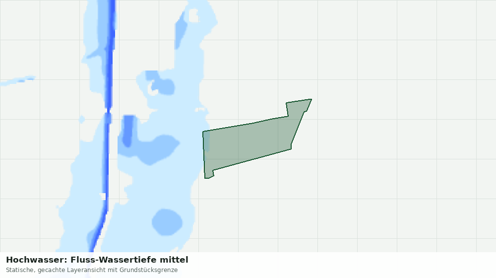 Statische Kartenansicht: Hochwasser: Fluss-Wassertiefe mittel