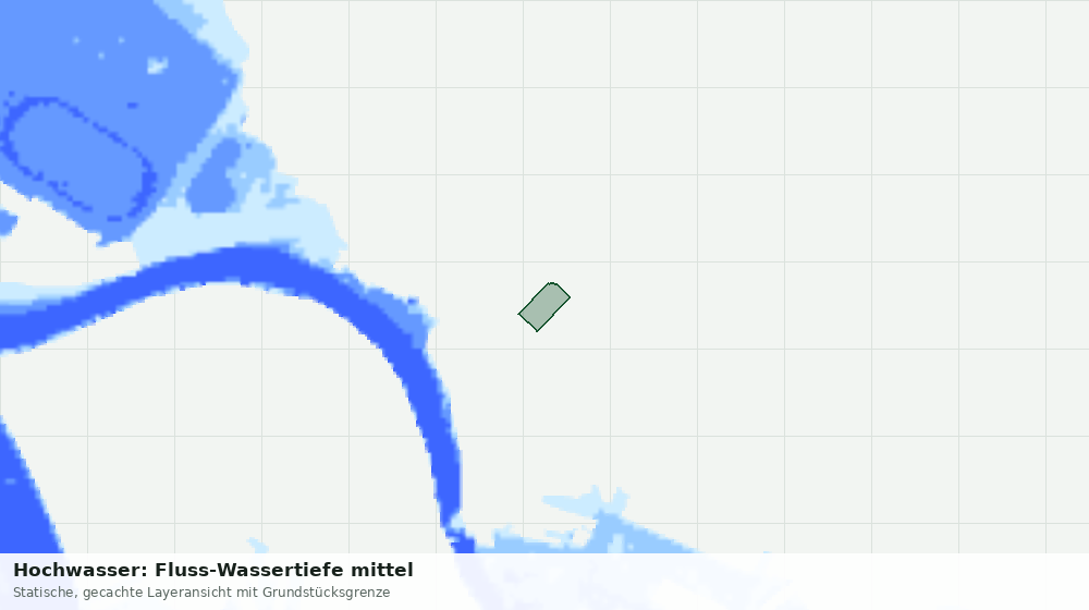 Statische Kartenansicht: Hochwasser: Fluss-Wassertiefe mittel