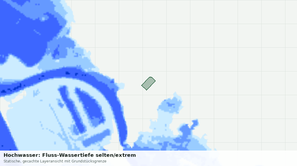 Statische Kartenansicht: Hochwasser: Fluss-Wassertiefe selten/extrem