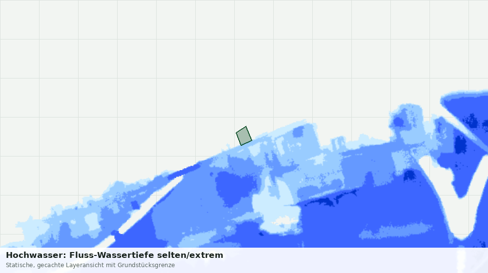 Statische Kartenansicht: Hochwasser: Fluss-Wassertiefe selten/extrem
