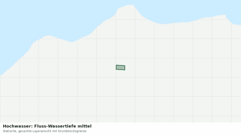 Statische Kartenansicht: Hochwasser: Fluss-Wassertiefe mittel
