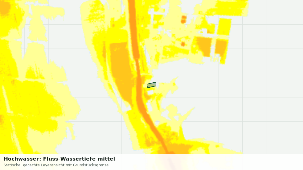 Statische Kartenansicht: Hochwasser: Fluss-Wassertiefe mittel