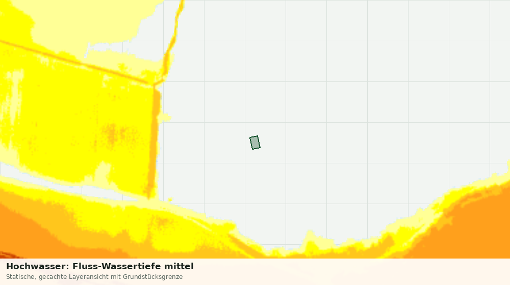 Statische Kartenansicht: Hochwasser: Fluss-Wassertiefe mittel