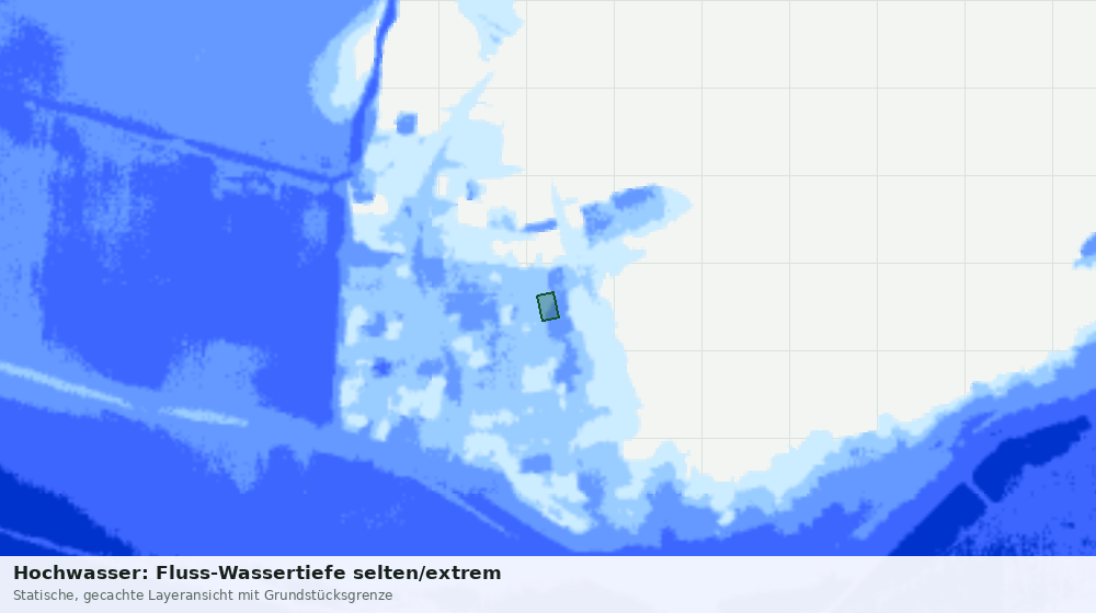 Statische Kartenansicht: Hochwasser: Fluss-Wassertiefe selten/extrem