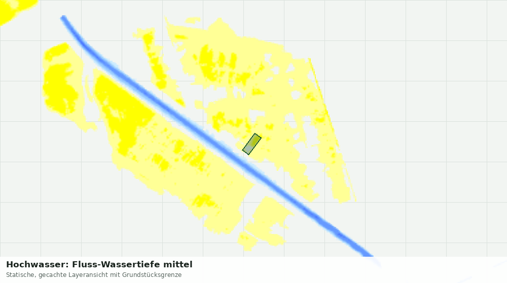 Statische Kartenansicht: Hochwasser: Fluss-Wassertiefe mittel