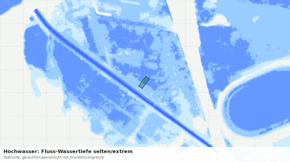 Statische Kartenansicht: Hochwasser: Fluss-Wassertiefe selten/extrem
