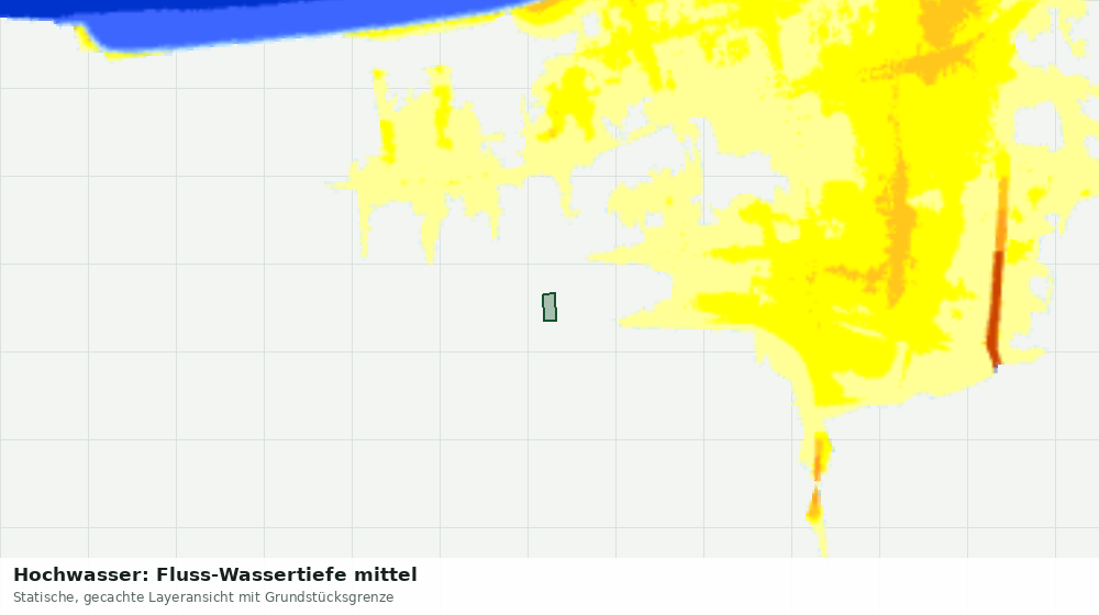 Statische Kartenansicht: Hochwasser: Fluss-Wassertiefe mittel