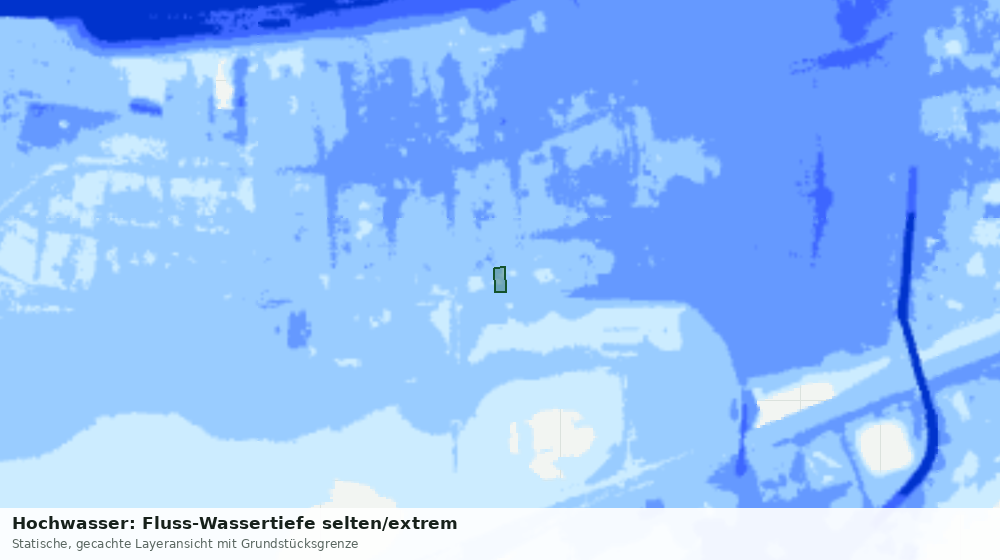 Statische Kartenansicht: Hochwasser: Fluss-Wassertiefe selten/extrem