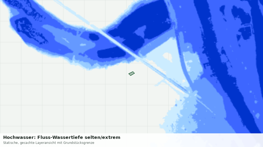 Statische Kartenansicht: Hochwasser: Fluss-Wassertiefe selten/extrem