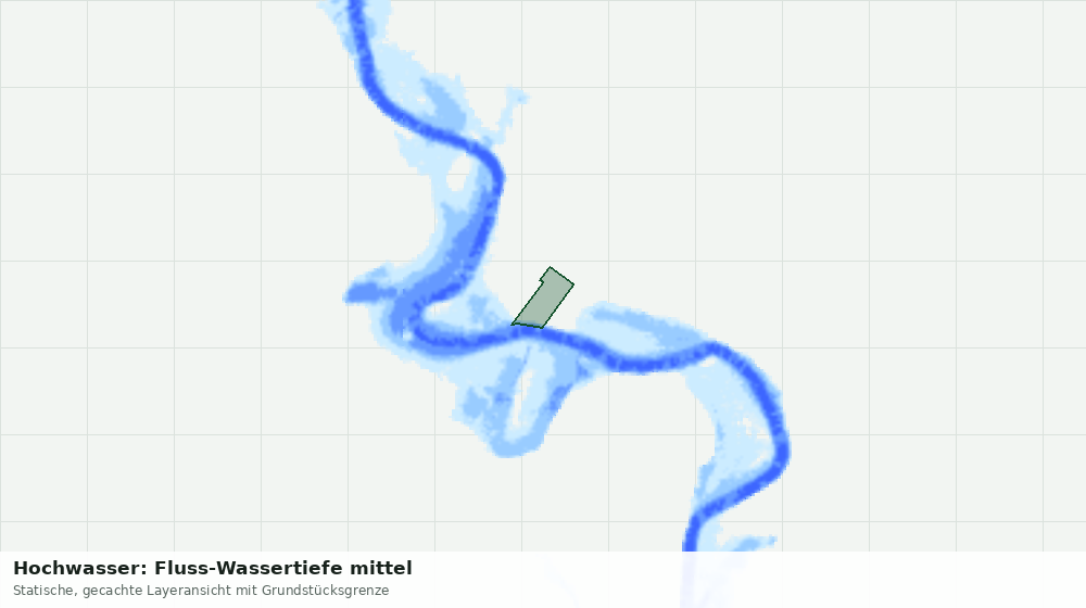 Statische Kartenansicht: Hochwasser: Fluss-Wassertiefe mittel