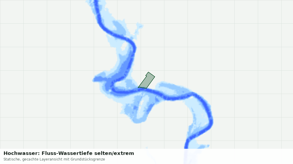 Statische Kartenansicht: Hochwasser: Fluss-Wassertiefe selten/extrem