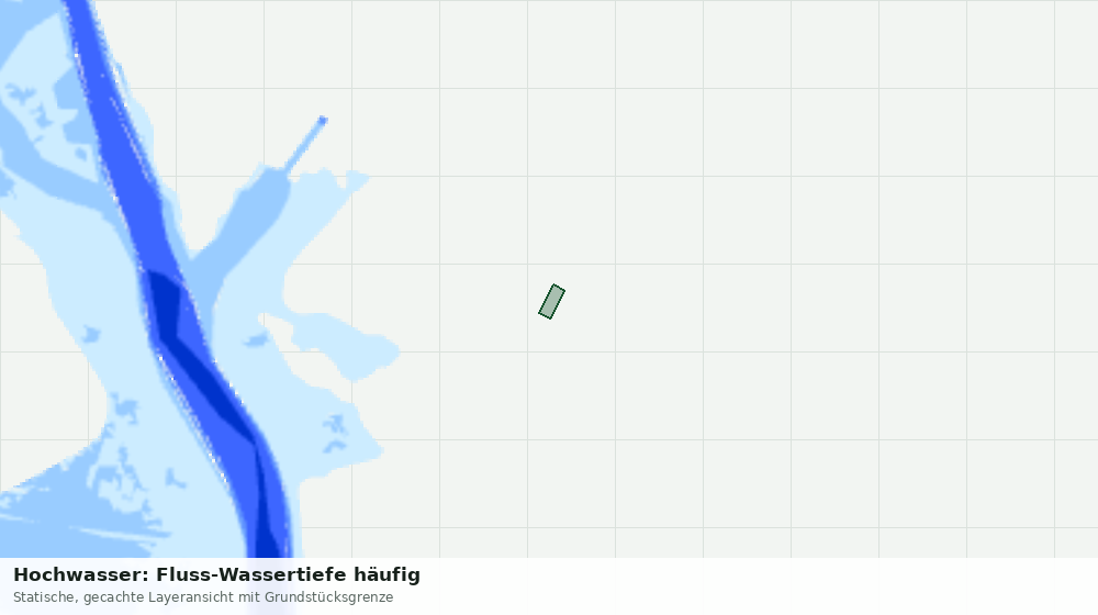 Statische Kartenansicht: Hochwasser: Fluss-Wassertiefe häufig