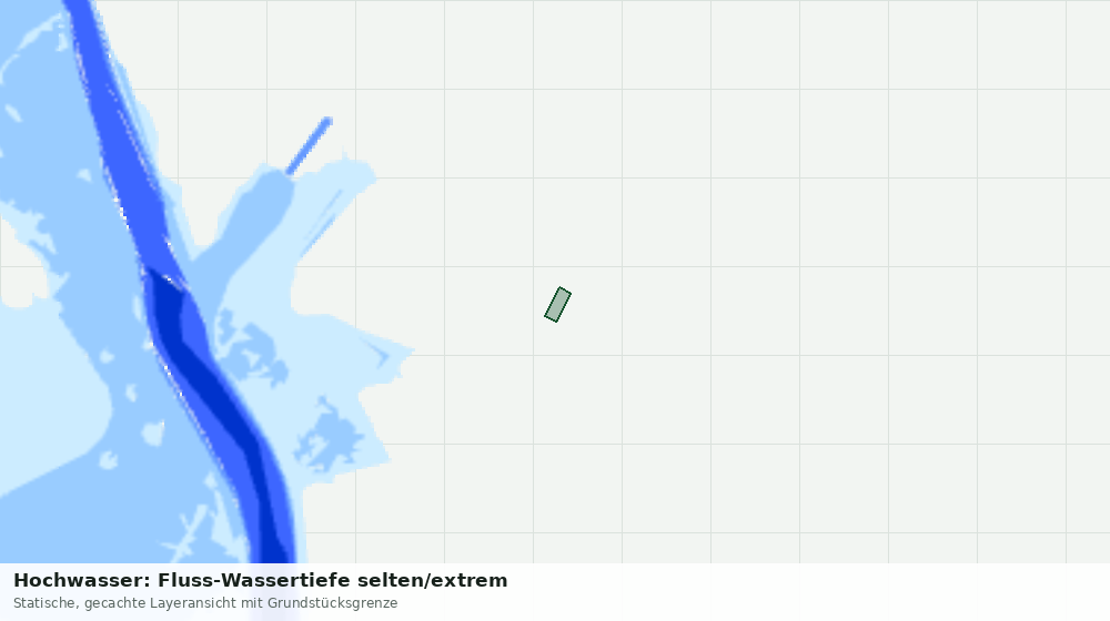 Statische Kartenansicht: Hochwasser: Fluss-Wassertiefe selten/extrem