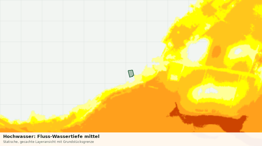 Statische Kartenansicht: Hochwasser: Fluss-Wassertiefe mittel