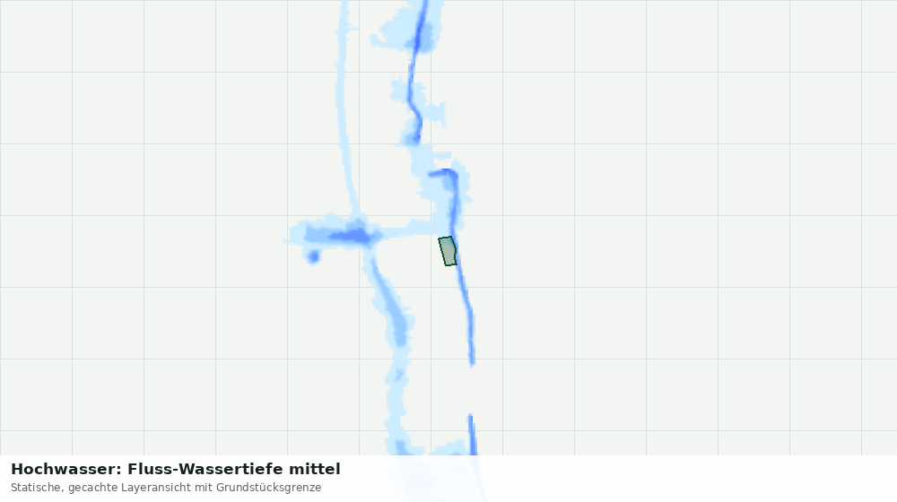 Statische Kartenansicht: Hochwasser: Fluss-Wassertiefe mittel