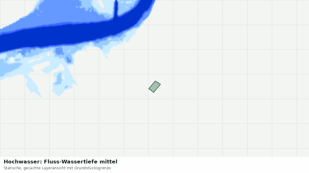 Statische Kartenansicht: Hochwasser: Fluss-Wassertiefe mittel