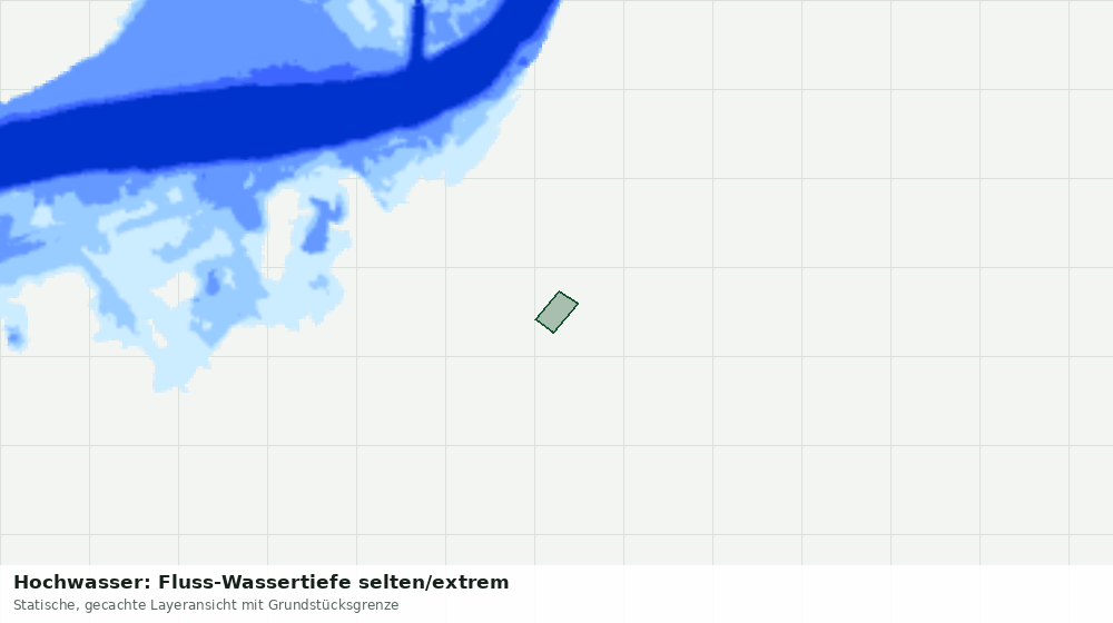 Statische Kartenansicht: Hochwasser: Fluss-Wassertiefe selten/extrem