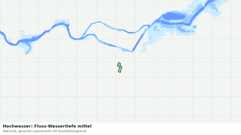 Statische Kartenansicht: Hochwasser: Fluss-Wassertiefe mittel