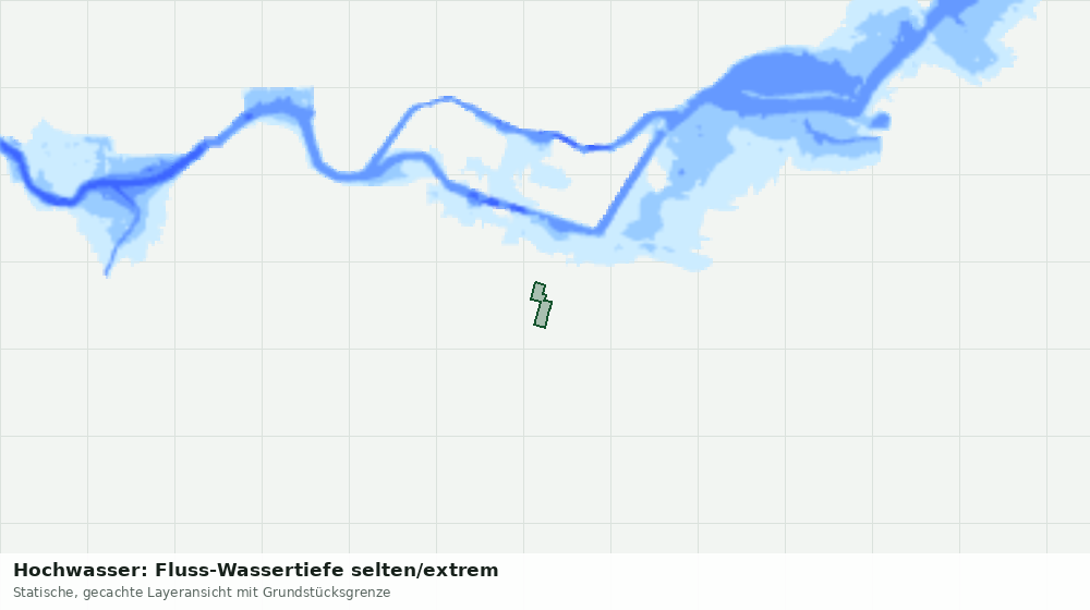 Statische Kartenansicht: Hochwasser: Fluss-Wassertiefe selten/extrem