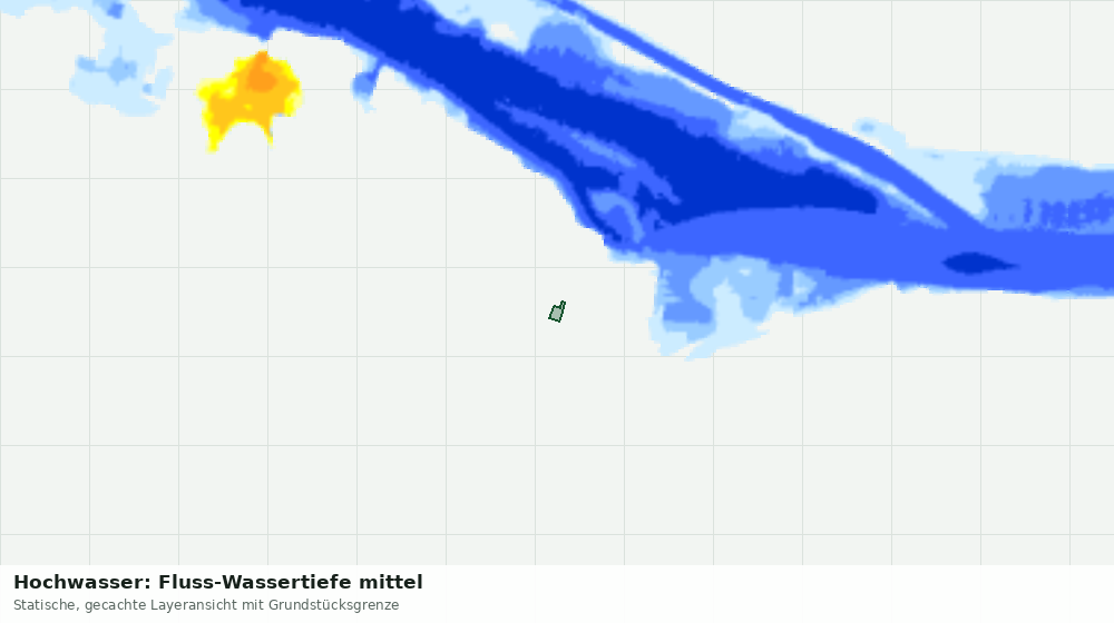 Statische Kartenansicht: Hochwasser: Fluss-Wassertiefe mittel