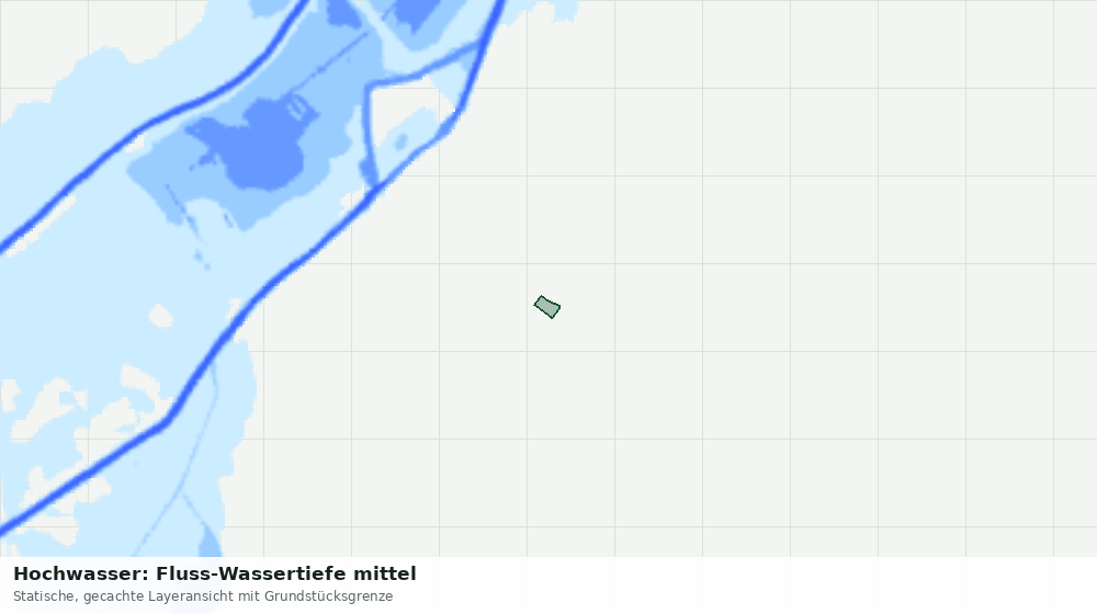 Statische Kartenansicht: Hochwasser: Fluss-Wassertiefe mittel