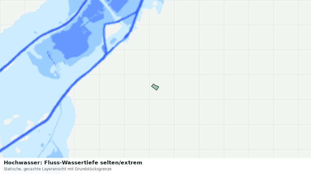Statische Kartenansicht: Hochwasser: Fluss-Wassertiefe selten/extrem