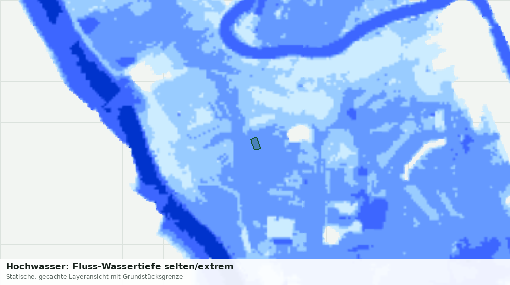 Statische Kartenansicht: Hochwasser: Fluss-Wassertiefe selten/extrem