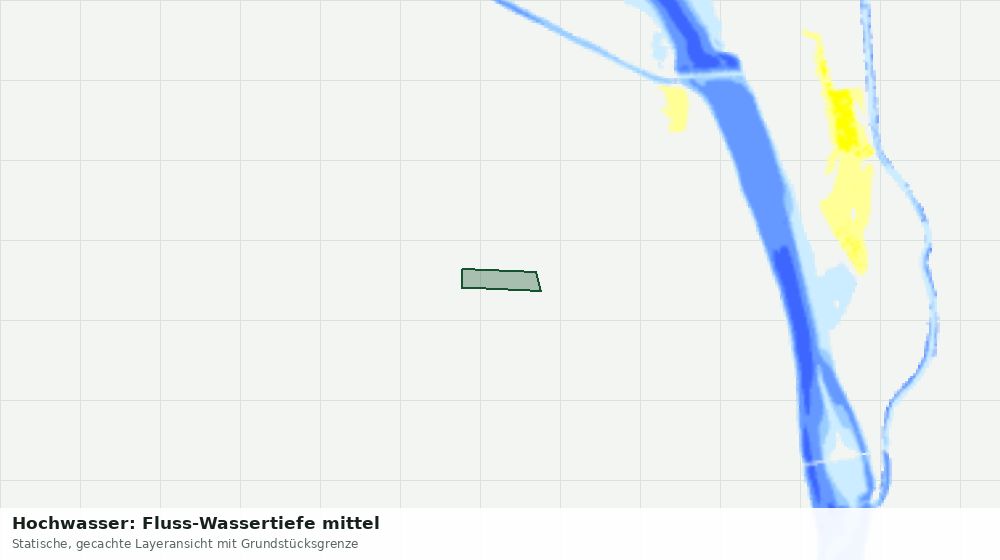 Statische Kartenansicht: Hochwasser: Fluss-Wassertiefe mittel