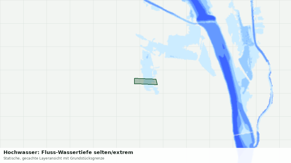 Statische Kartenansicht: Hochwasser: Fluss-Wassertiefe selten/extrem