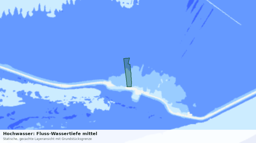 Statische Kartenansicht: Hochwasser: Fluss-Wassertiefe mittel