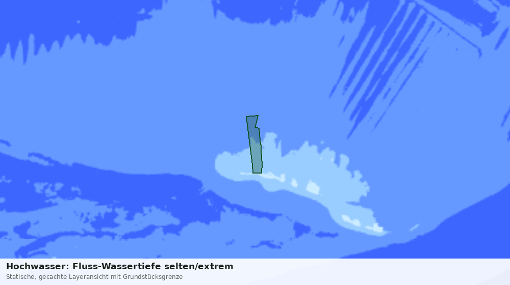 Statische Kartenansicht: Hochwasser: Fluss-Wassertiefe selten/extrem