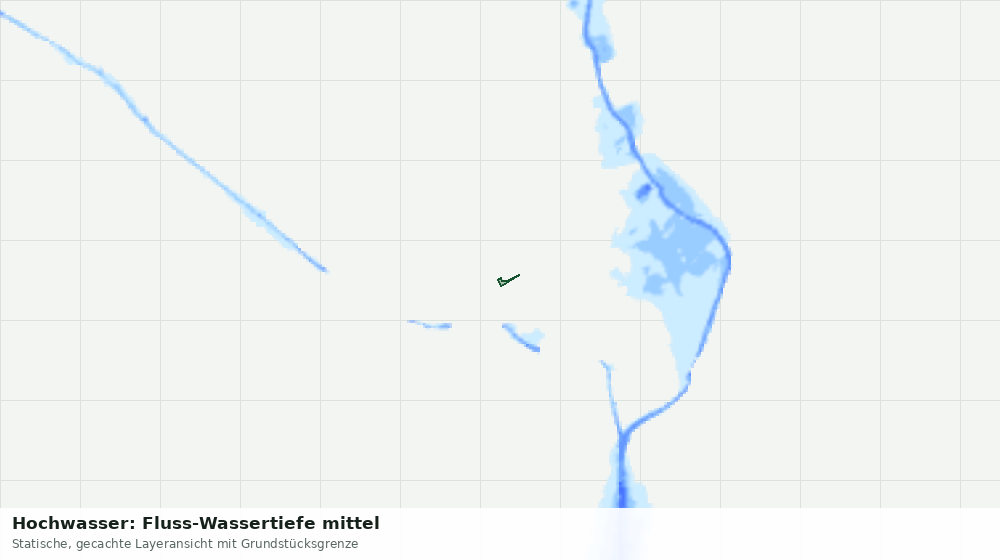 Statische Kartenansicht: Hochwasser: Fluss-Wassertiefe mittel