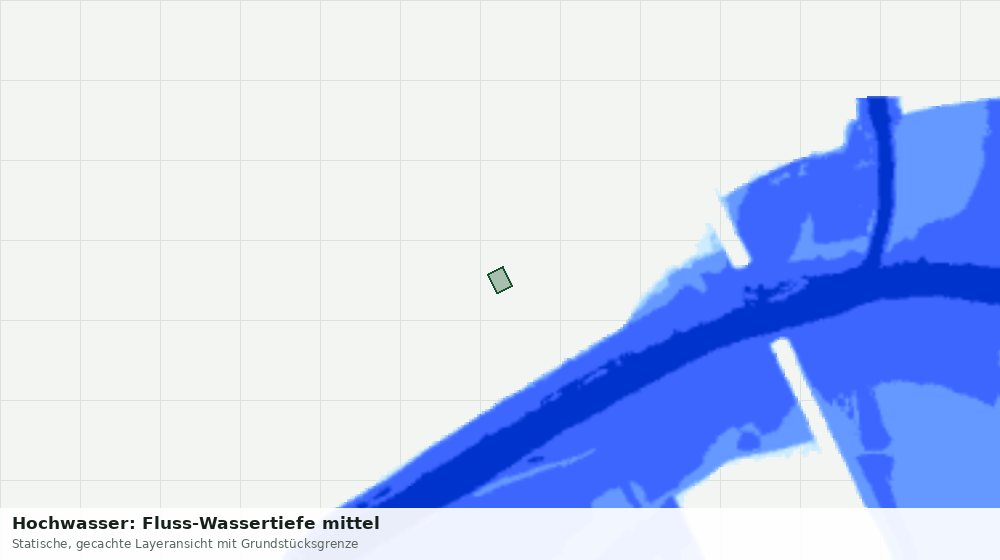 Statische Kartenansicht: Hochwasser: Fluss-Wassertiefe mittel