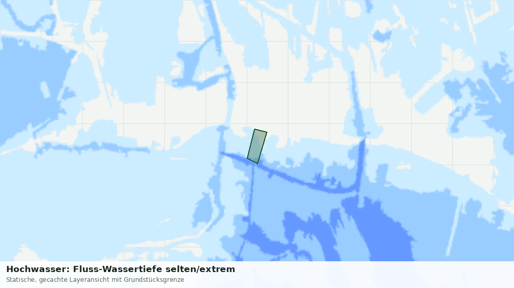 Statische Kartenansicht: Hochwasser: Fluss-Wassertiefe selten/extrem