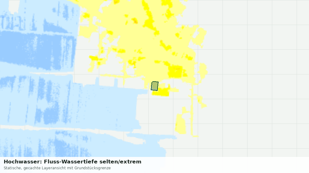 Statische Kartenansicht: Hochwasser: Fluss-Wassertiefe selten/extrem