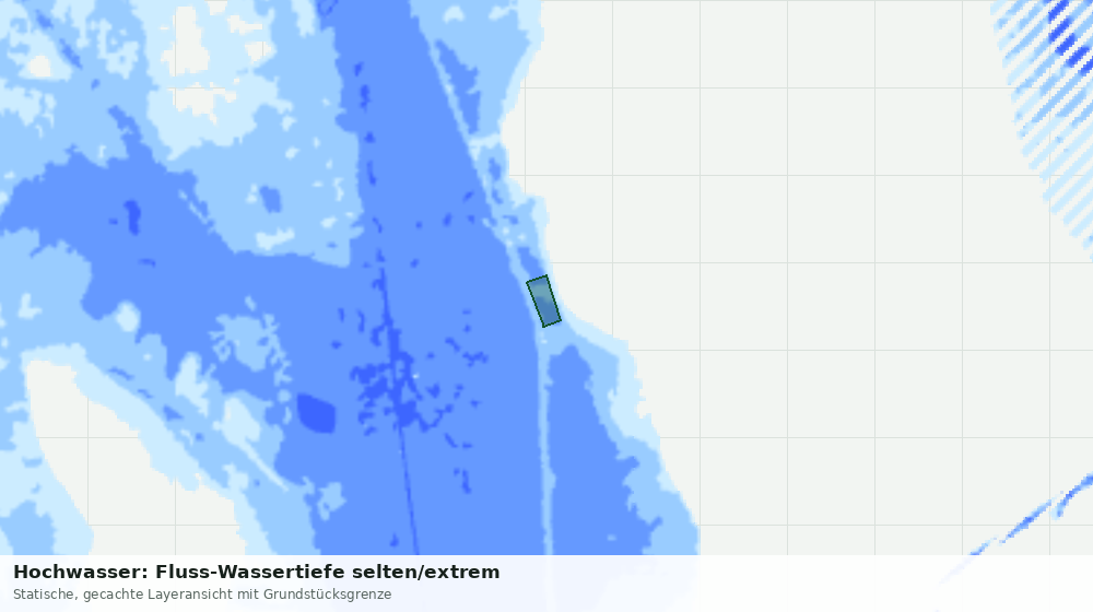 Statische Kartenansicht: Hochwasser: Fluss-Wassertiefe selten/extrem