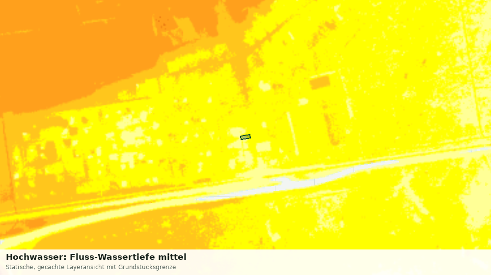 Statische Kartenansicht: Hochwasser: Fluss-Wassertiefe mittel