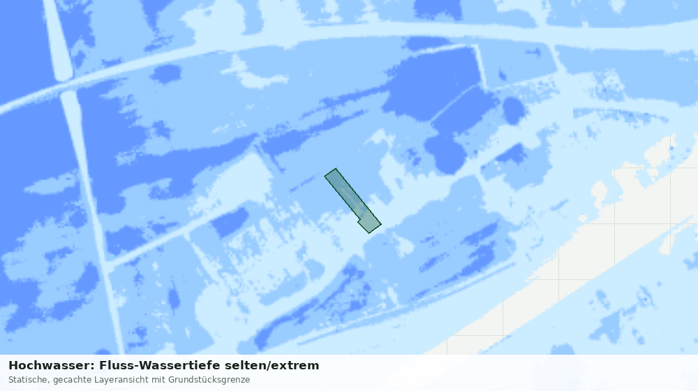 Statische Kartenansicht: Hochwasser: Fluss-Wassertiefe selten/extrem