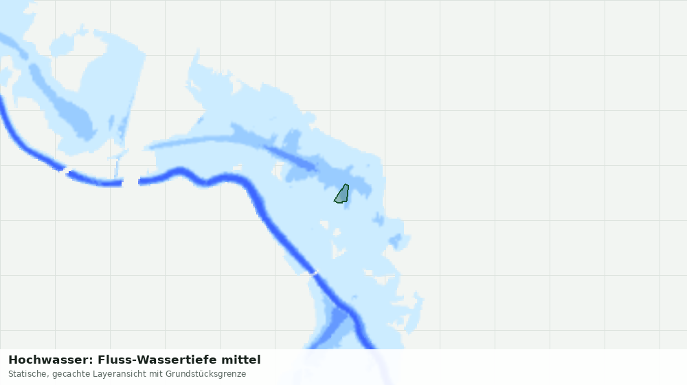 Statische Kartenansicht: Hochwasser: Fluss-Wassertiefe mittel